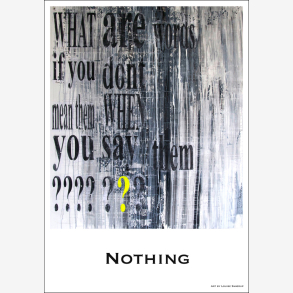 Plakat Nothing 70 cm x 100 cm
