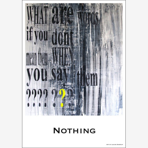Plakat Nothing 70 cm x 100 cm