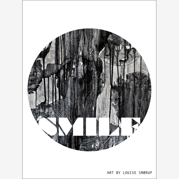 Plakat Smile, white 30 cm x 40 cm