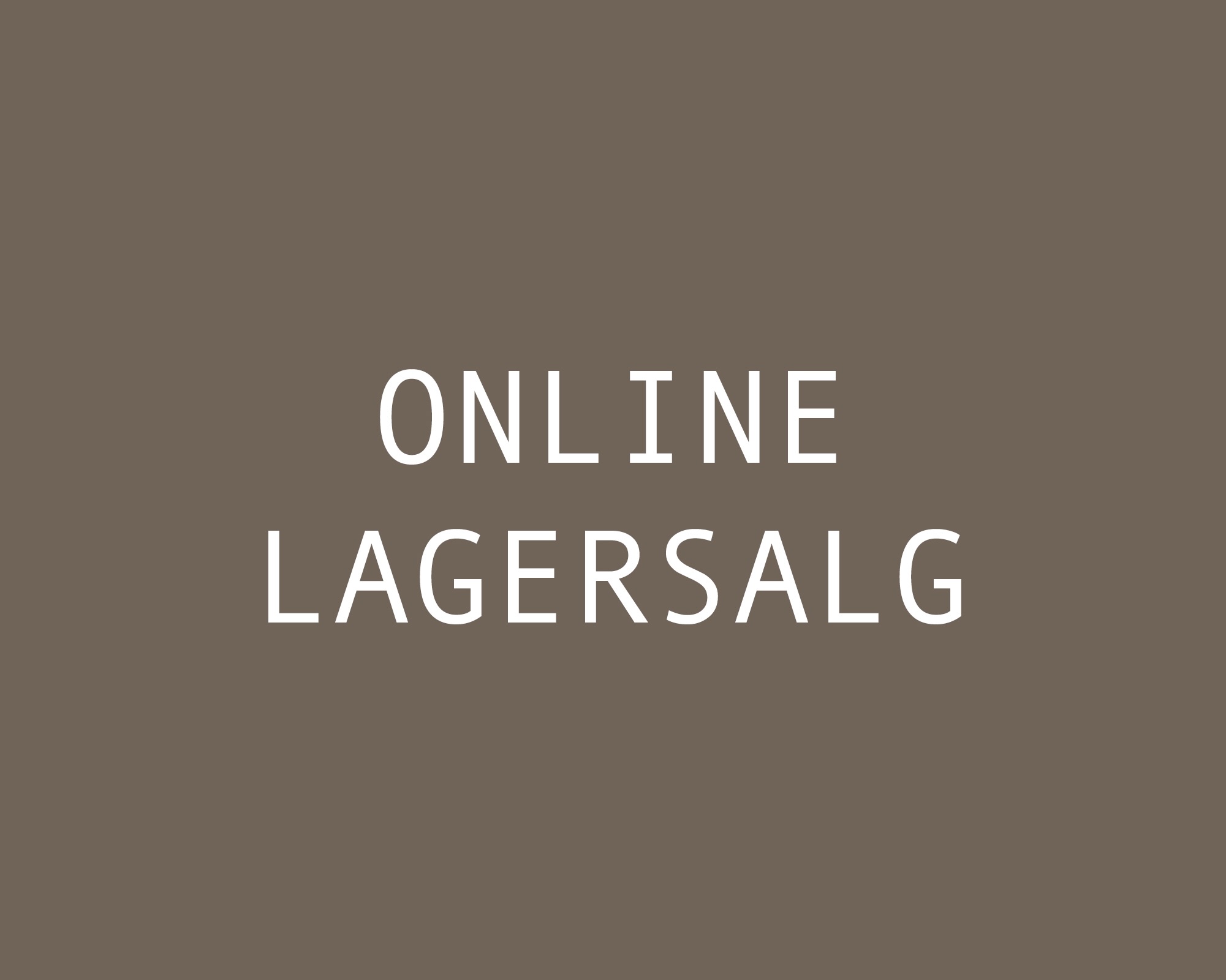 ONLINE LAGERSALG