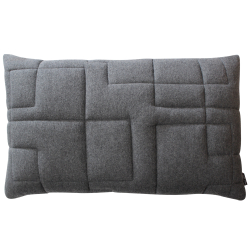 Pude Quiltet uld 80x50, Lysgr