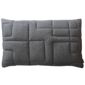 Pude Quiltet uld 80x50, Lysgr