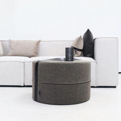 Puf Rough X-HIGH 62x40cm, Taupe