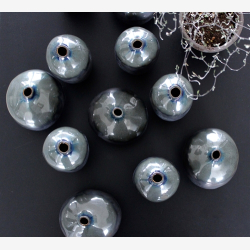 Keramik vase rund lille 11 cm